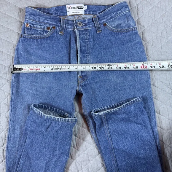 RE/DONE The CRAWFORD Straight Leg Women’s Jeans Classic Blue size 24 - Picture 9 of 15